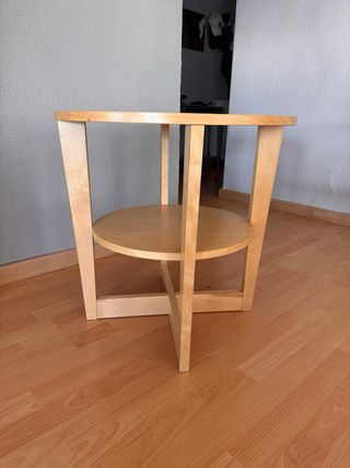 Mesa auxiliar redonda de madera