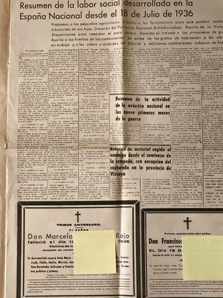 DIARIO PALENTINO GUERRA CIVIL 17-7-1937 + MEDALLA