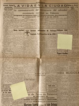 DIARIO PALENTINO GUERRA CIVIL 17-7-1937 + MEDALLA