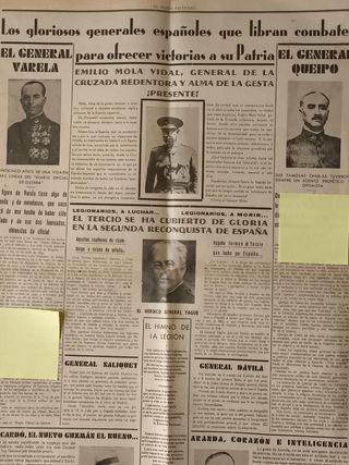 DIARIO PALENTINO GUERRA CIVIL 17-7-1937 + MEDALLA