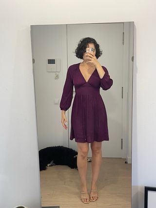 Vestido morado Oysho