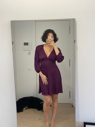 Vestido morado Oysho
