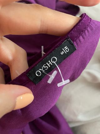 Vestido morado Oysho