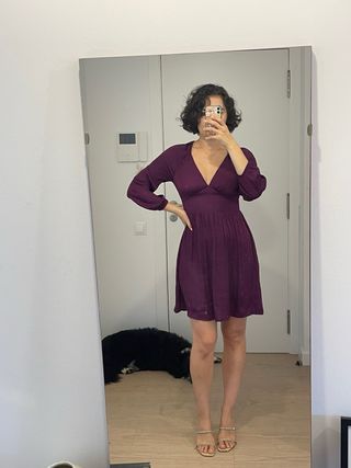 Vestido morado Oysho