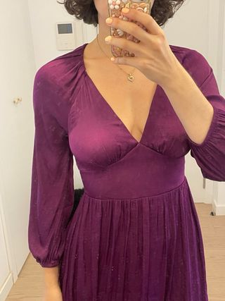 Vestido morado Oysho