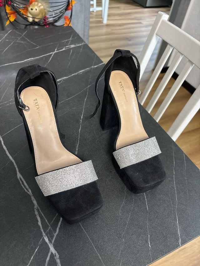 Sandali eleganti tacco alto neri