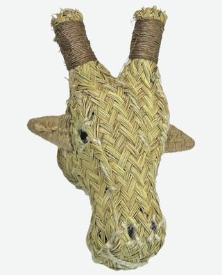 Cabeza de Jirafa de Esparto Artesanal