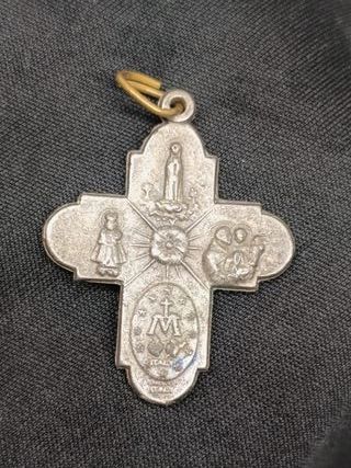 Medalla Crucifijo Católica Antigua