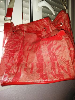 Bolso FERRÉ MILANO. Rojo Tipo Saco