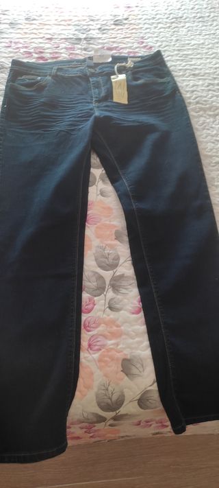 Pantalón Vaquero MSMode Talla 50 Azul. Nuevo