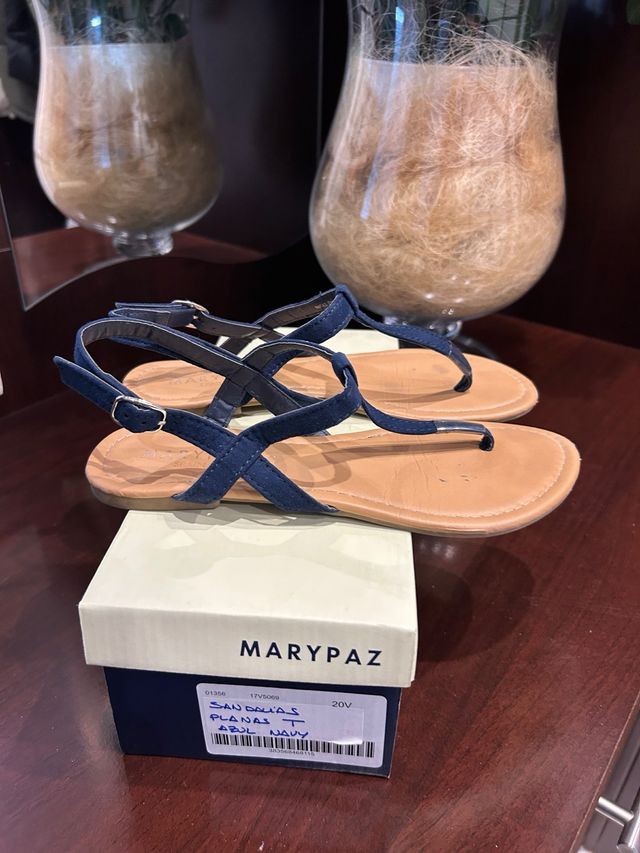 Sandalias Planas Marypaz Azul Marino