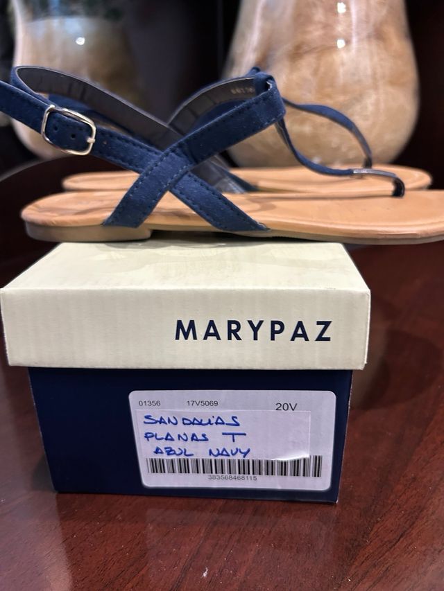Sandalias Planas Marypaz Azul Marino