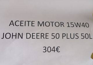 Aceite Motor John Deere PLUS-50 II 15W-40