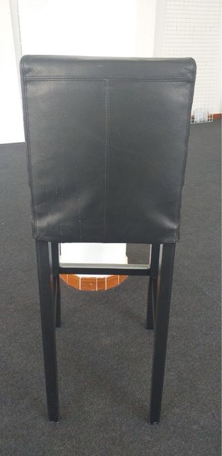 Taburete Alto Ikea Negro Cuero