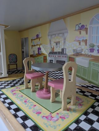 Casita de muñecas grande con muebles de Barbie