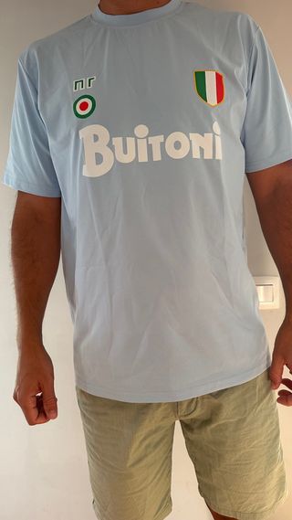 Camiseta Nápoless Maradona Azul