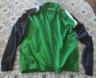 Felpa Classics acetata verde e blu con Zip