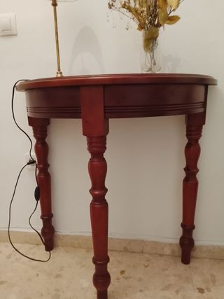 Consola recibidor madera oscura