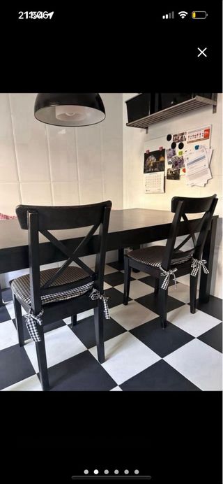 Conjunto Ikea madera negra URGE VENDER