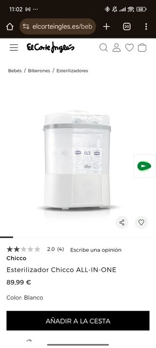 Esterilizador y Secador Chicco