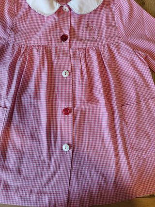 Grembiule rosa quadretti 2-3 anni