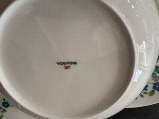 Vajilla Bidásoa Porcelana Flores y hojas verdes