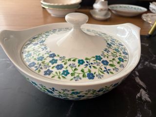 Vajilla Bidásoa Porcelana Flores y hojas verdes