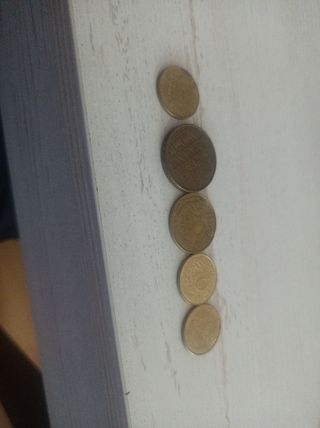 Lote 5 monedas antiguas francesas