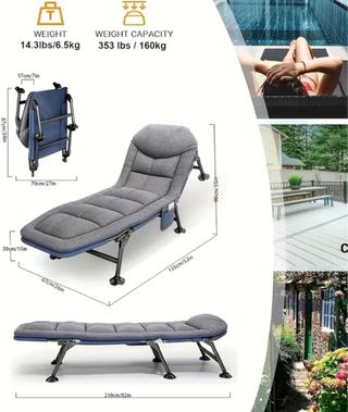 Cama de camping plegable