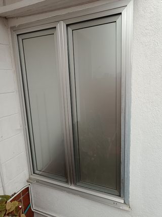 2 Ventanas Aluminio Gris Anodizado