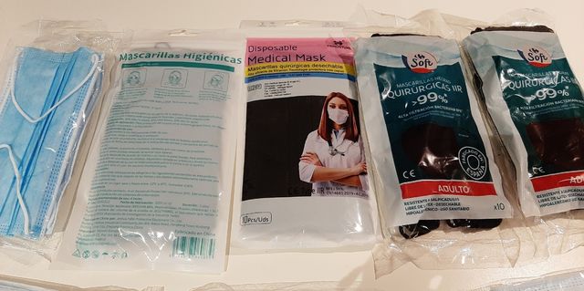 Mascarillas enfermedades  en lote