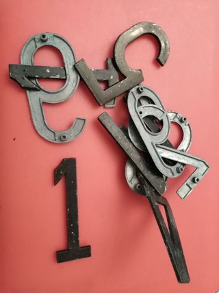 Números y letras para matrículas antiguas