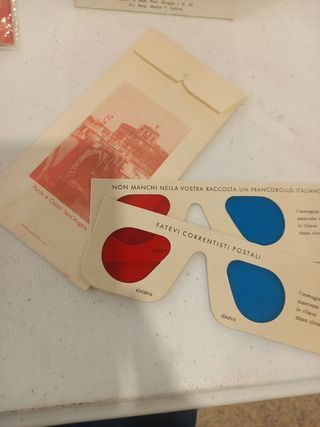 Occhiali 3D Postali Italiani