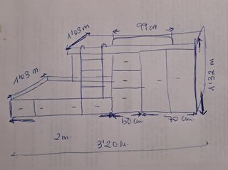 Cama litera tren con armario y cajones