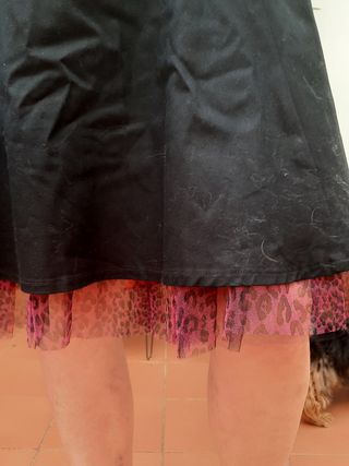 Vestido negro sin tirantes