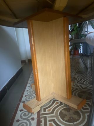 Mesa redonda extensible de madera