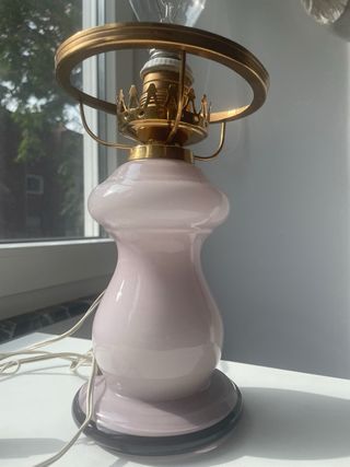 Lámpara Quinqué Vintage Morado