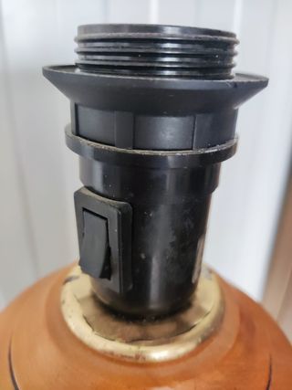 Lámpara de pie vintage de madera