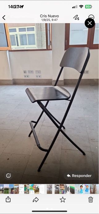 FRANKLIN-Ikea: Taburete alto plegable