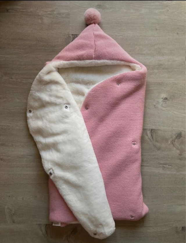 Saco Capazo Rosa con Borreguito