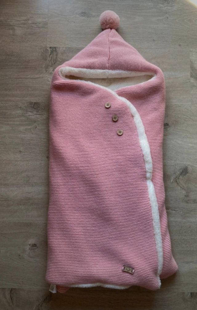 Saco Capazo Rosa con Borreguito