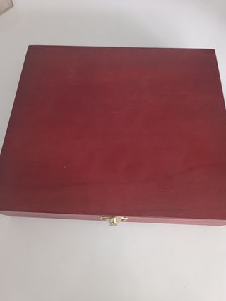Antiguo juego de escritorio madera y metal