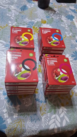 Cartuchos de tinta XL BI-LC980XL (Amarillo, Cian, 