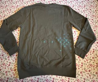 Felpa Louis Vuitton Uomo Verde Nuova con Cartellin