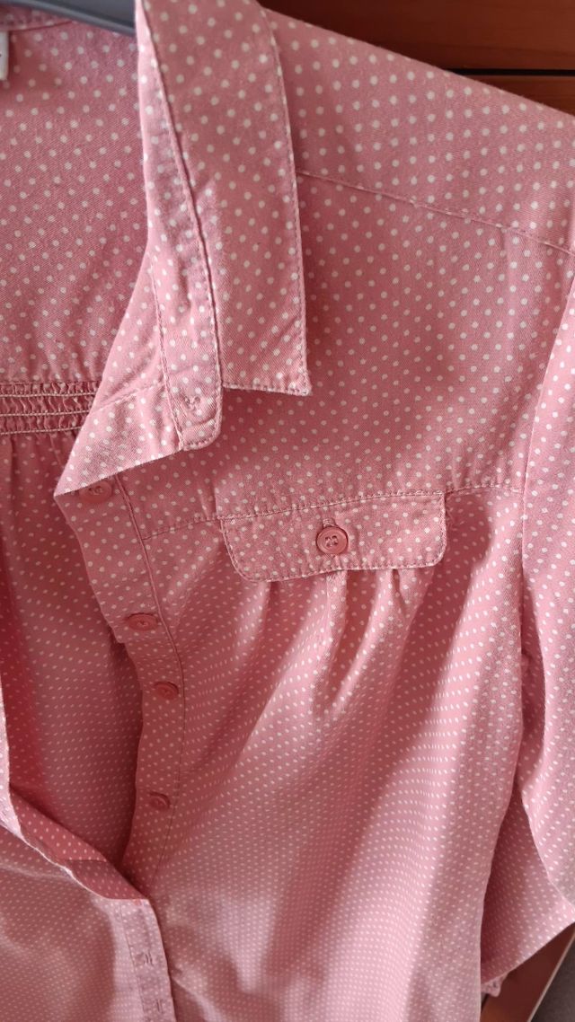 Blusa rosa lunares talla 10/12