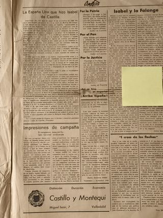 VALLADOLID GUERRA CIVIL "LIBERTAD" PERIODICO 1936