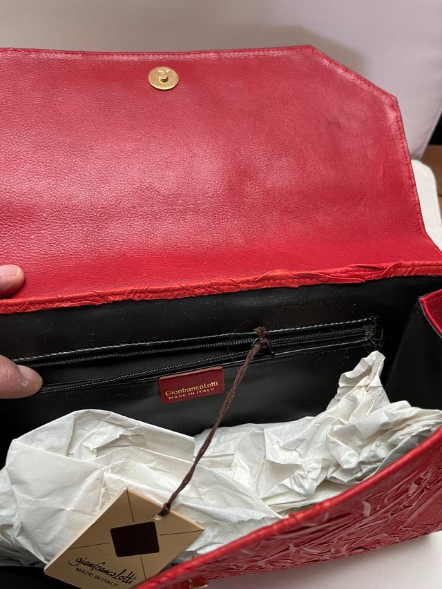Borsetta elegante Gianfranco Lotti pelle rossa