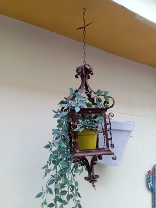 Colgante Porta Macetas Hierro Forjado