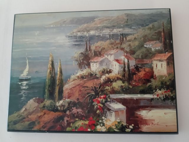 Quadro su tela con paesaggio marino