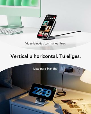 Cargador Inalámbrico Escritorio Qi2 iPhone